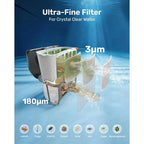 Gosvor LiteVac G1 Pool Vacuum, Wall & Waterline Cleaning, Double Filtration, 150-Min Battery Life for Smart Mode,