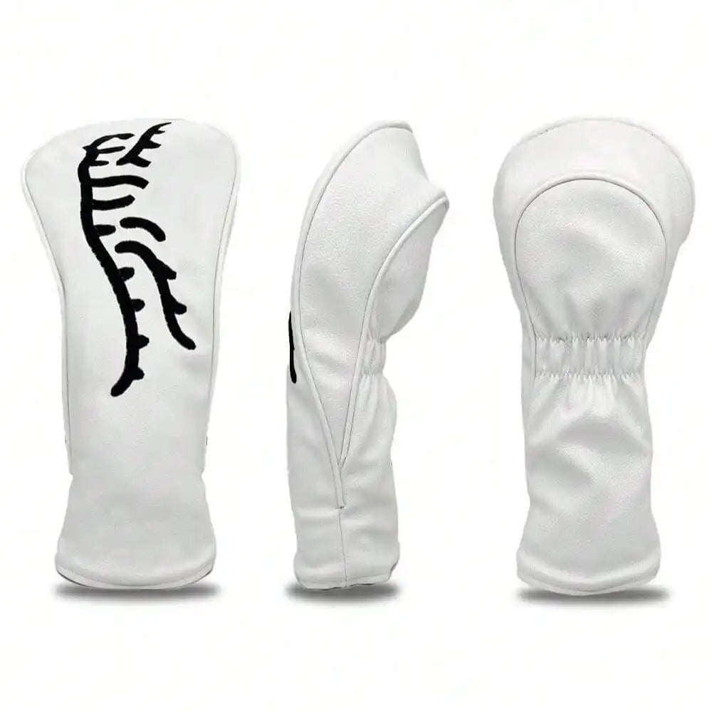 White Abstract Tiger Golf Club Head Covers