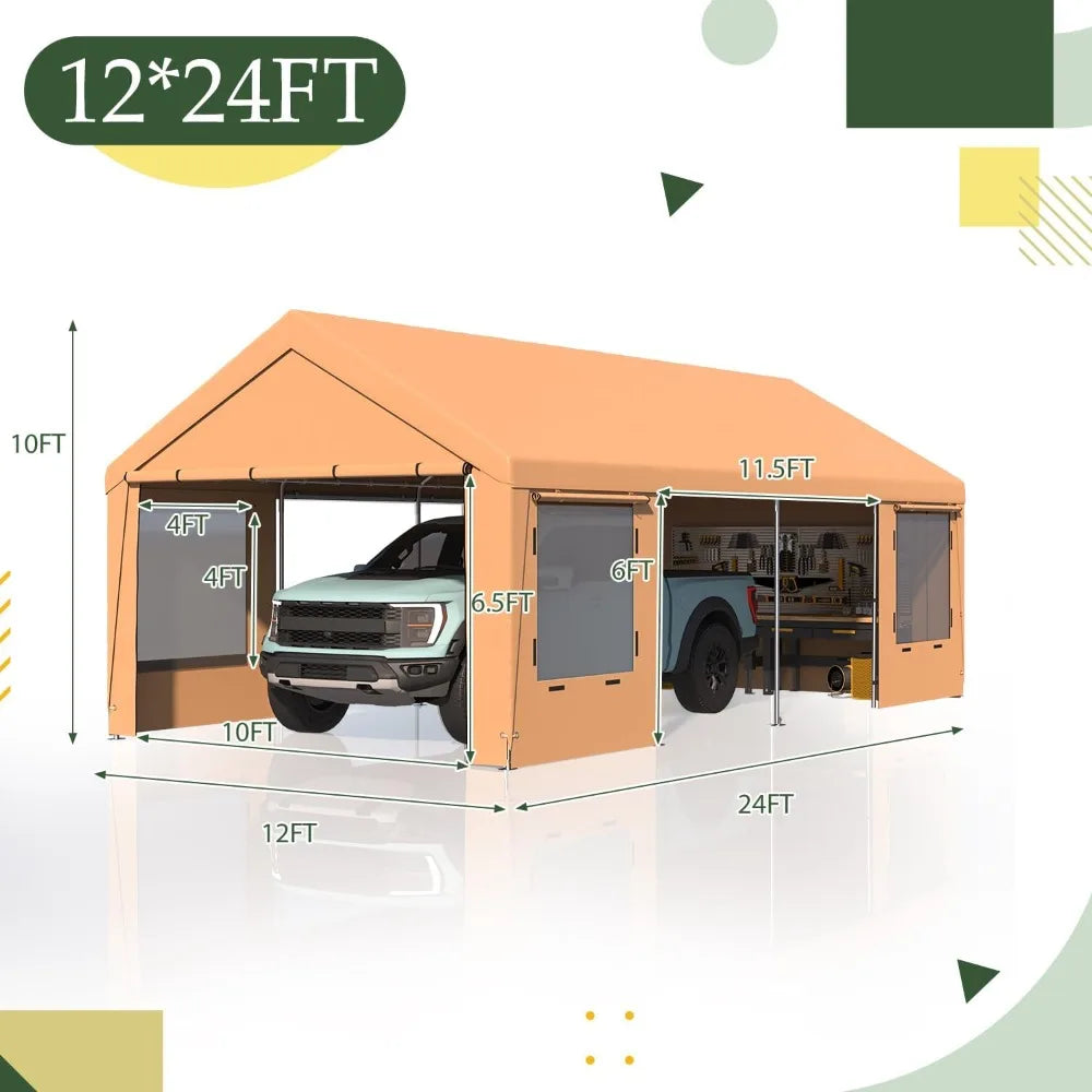 12' x 24' Heavy Duty Carport