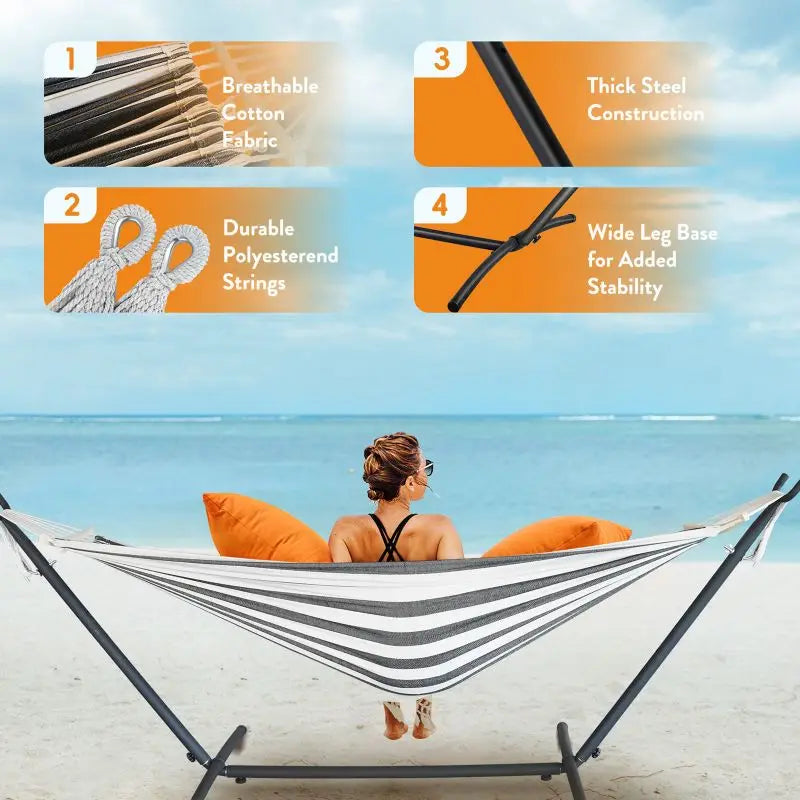Adjustable Stand Hammock - 600lb Capacity