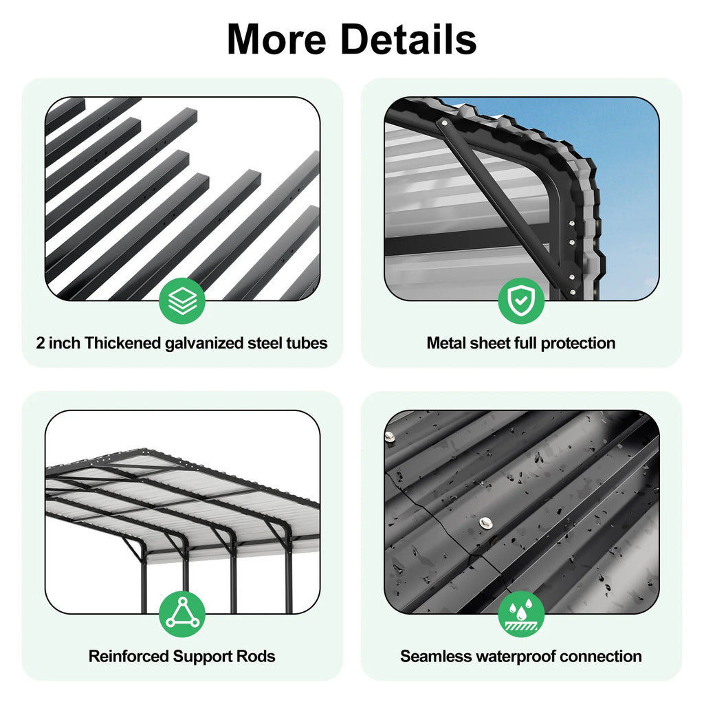 20x20FT Metal Carport