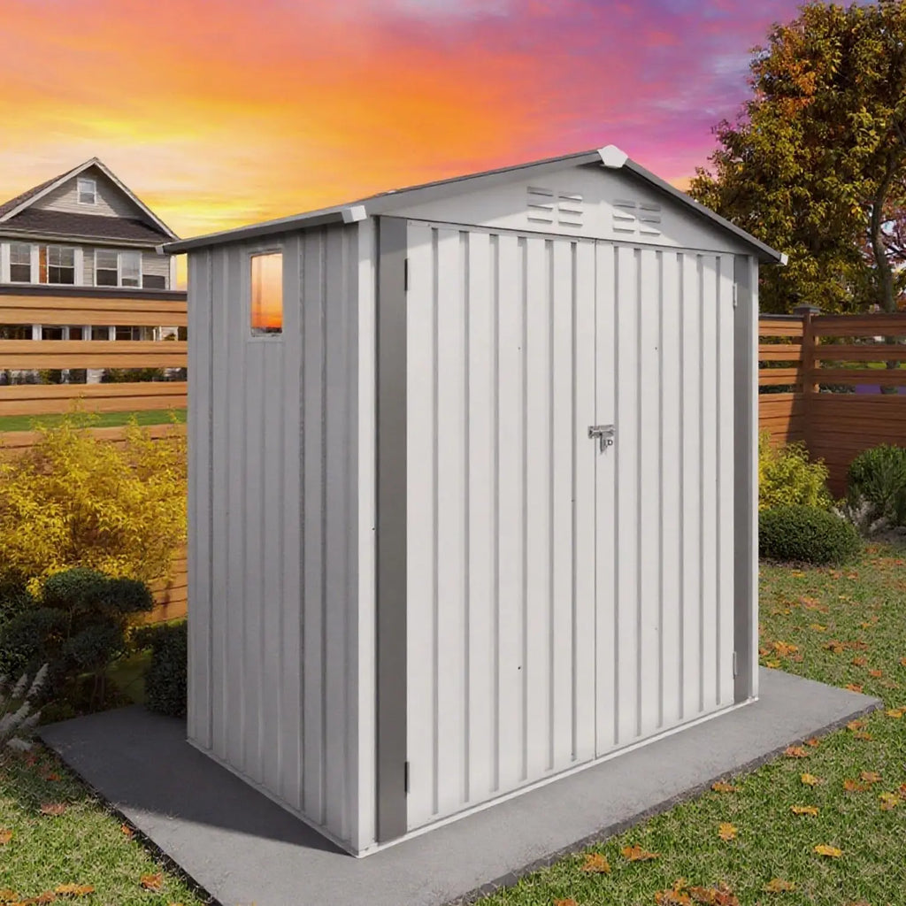 6x4FT Metal Outdoor Storage Shed