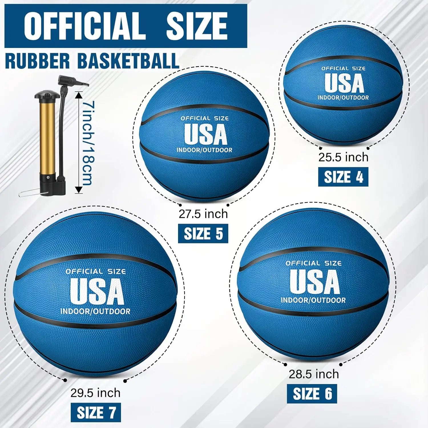 6 Pcs Rubber Basketballs