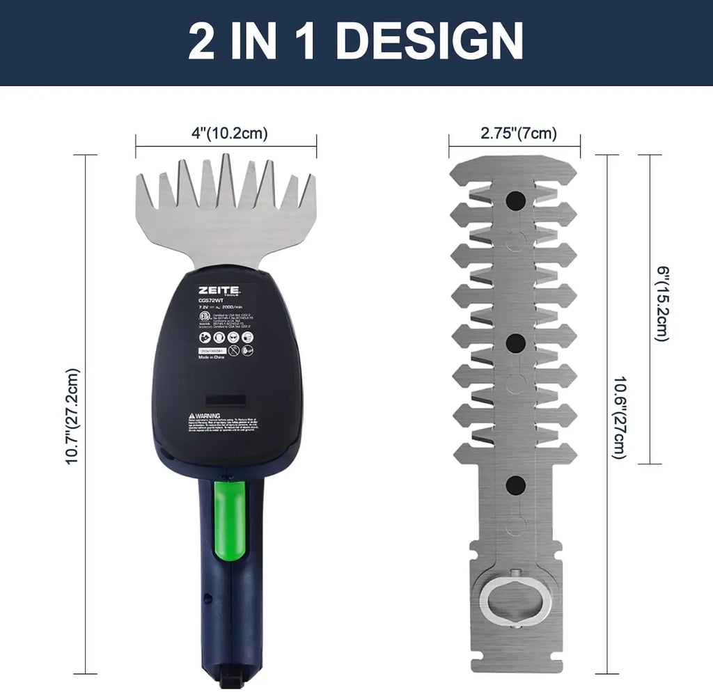 2-in-1 Cordless Grass Shear & Shrub Trimmer