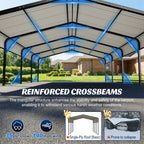 20×20 FT Heavy duty Galvanized Steel Carport