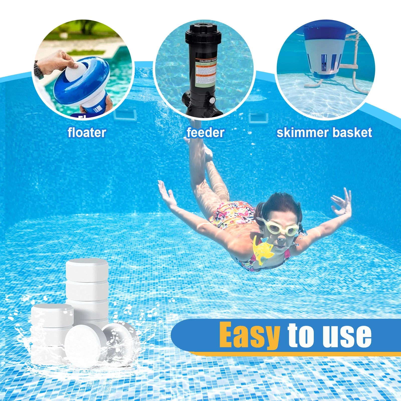 50 Pounds Chlorine Tablets 3 Inch