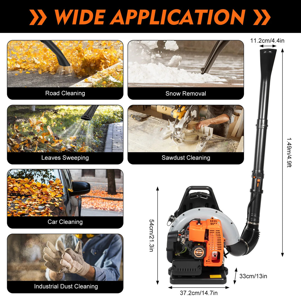 63CC 2.7kW 2-Stroke Gas Leaf Blower
