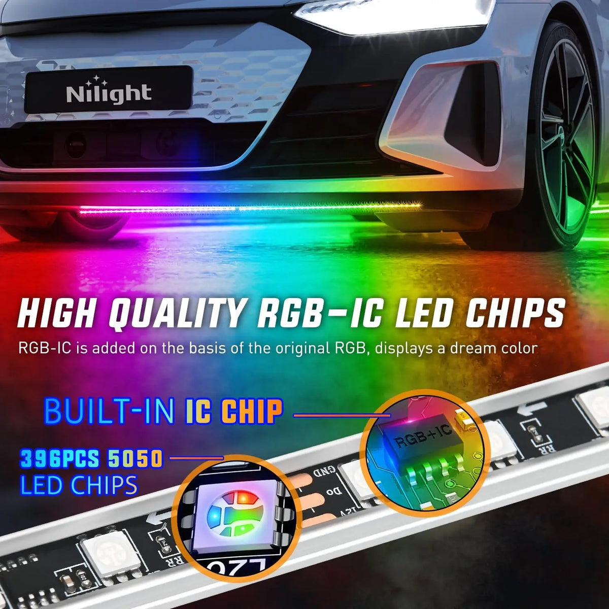 4Pcs  Underglow Neon Accent Strip Lights