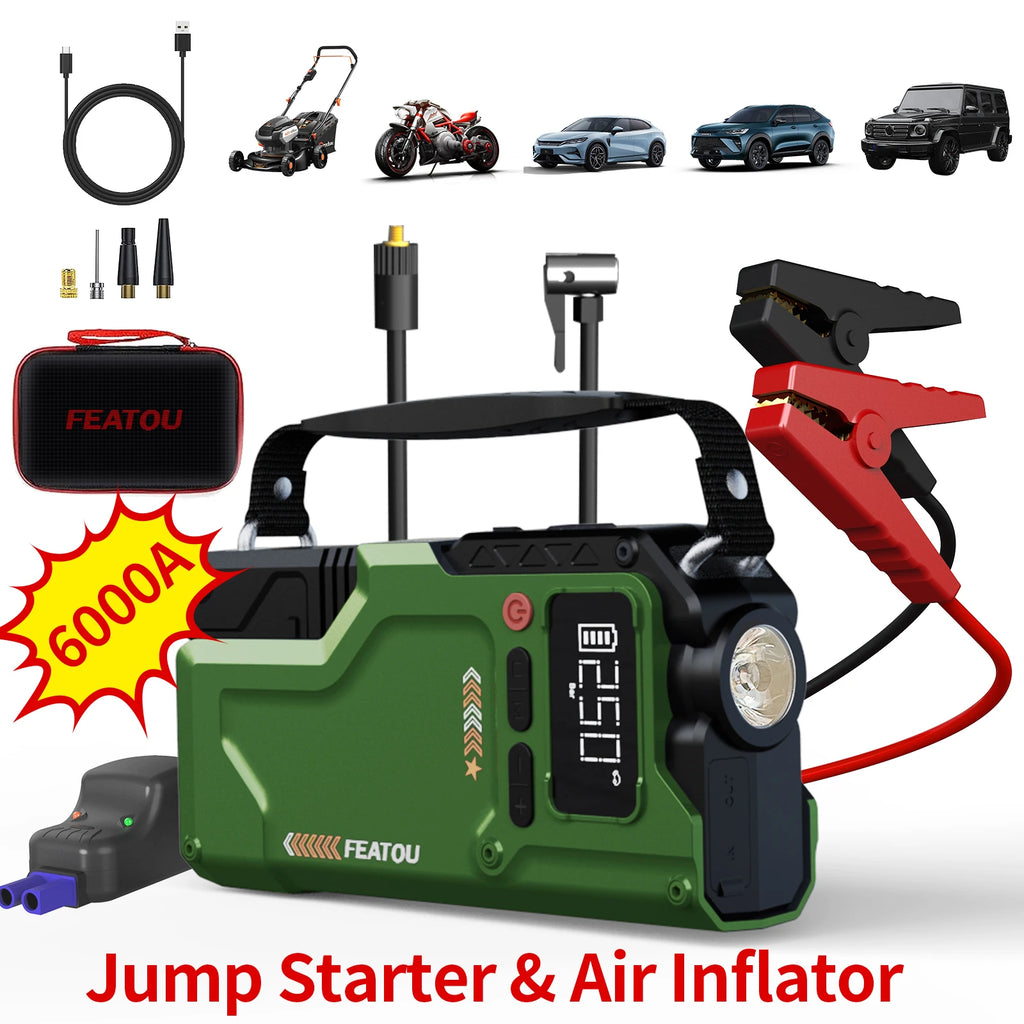 Jump Starter With Air Compressor