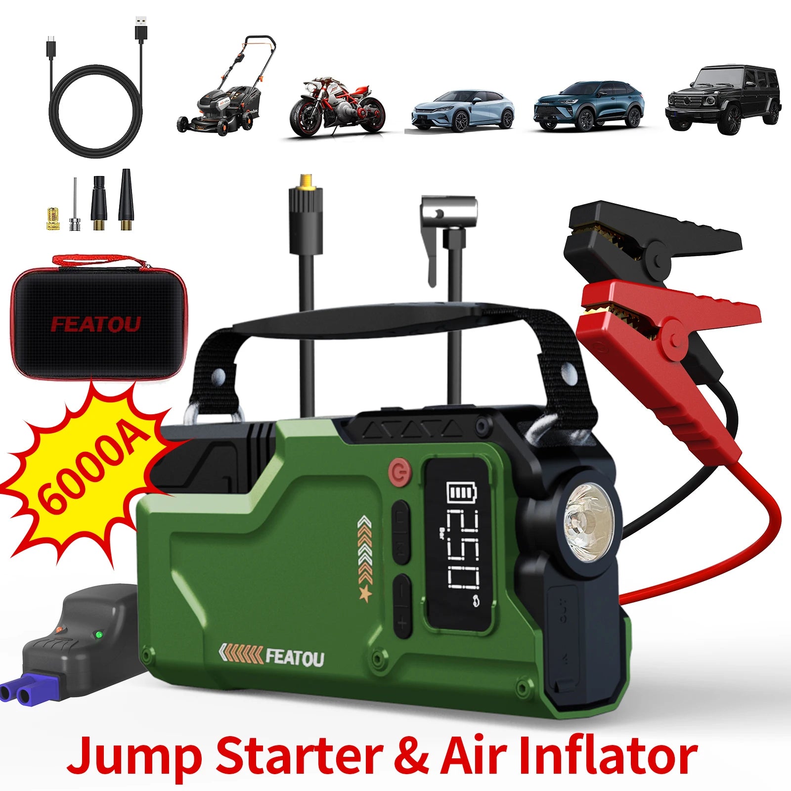 Jump Starter With Air Compressor