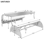Outdoor Rattan Loveseat Convertible Picnic  Table