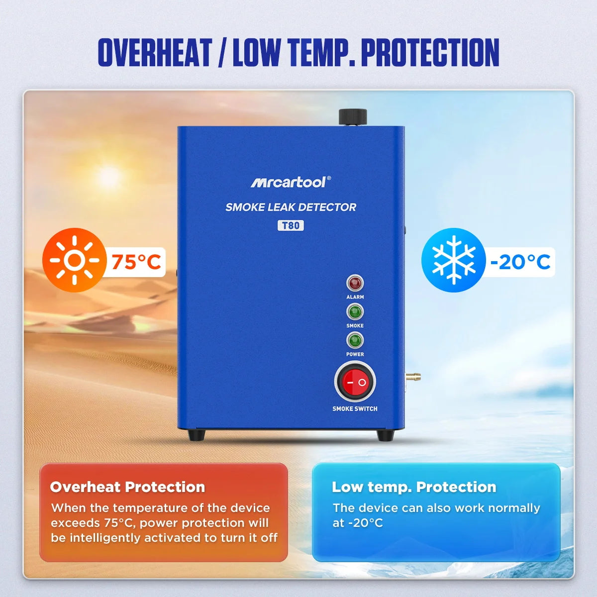 Smoke Machine Leak Detector with Built-in Air Pump