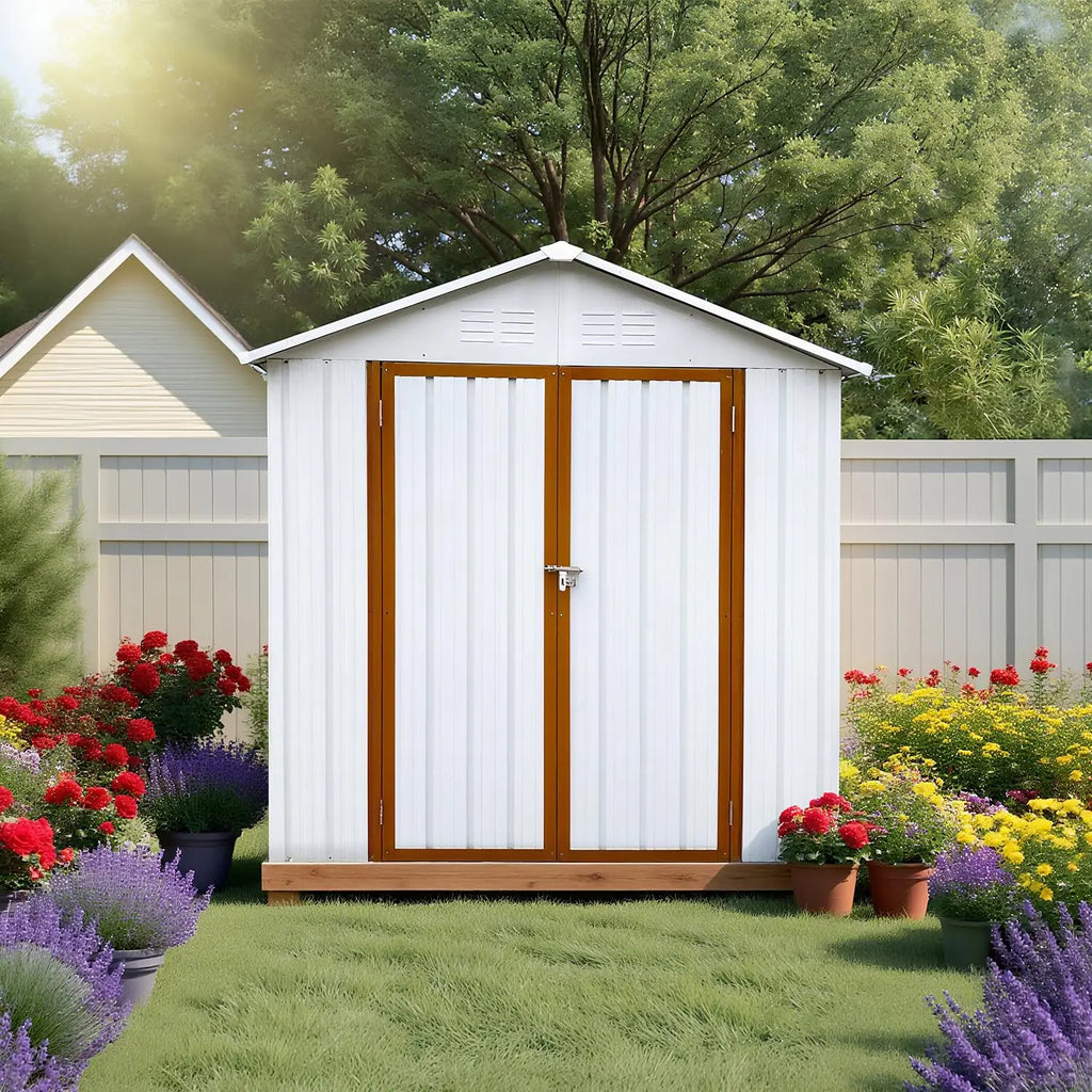 6x4FT Metal Outdoor Storage Shed