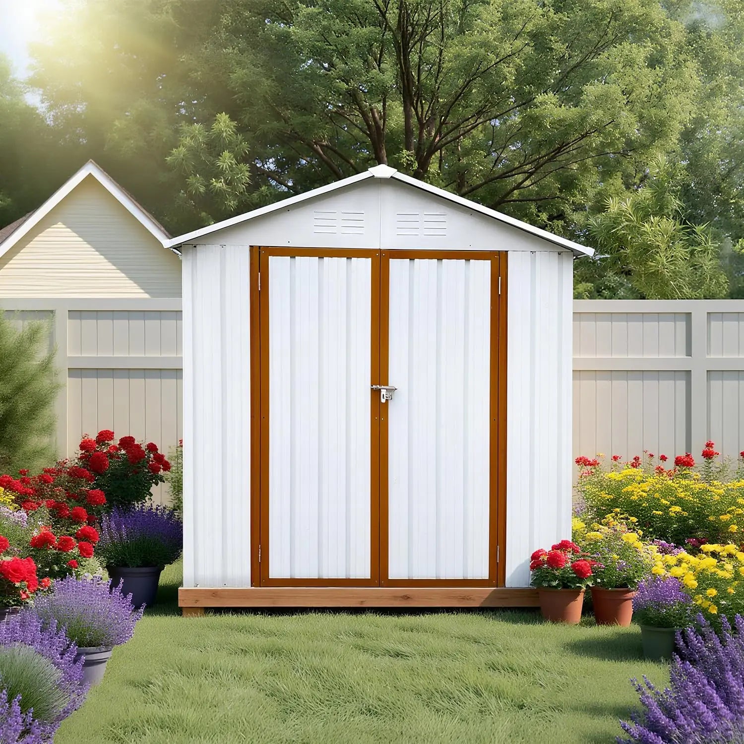 6x4FT Metal Outdoor Storage Shed