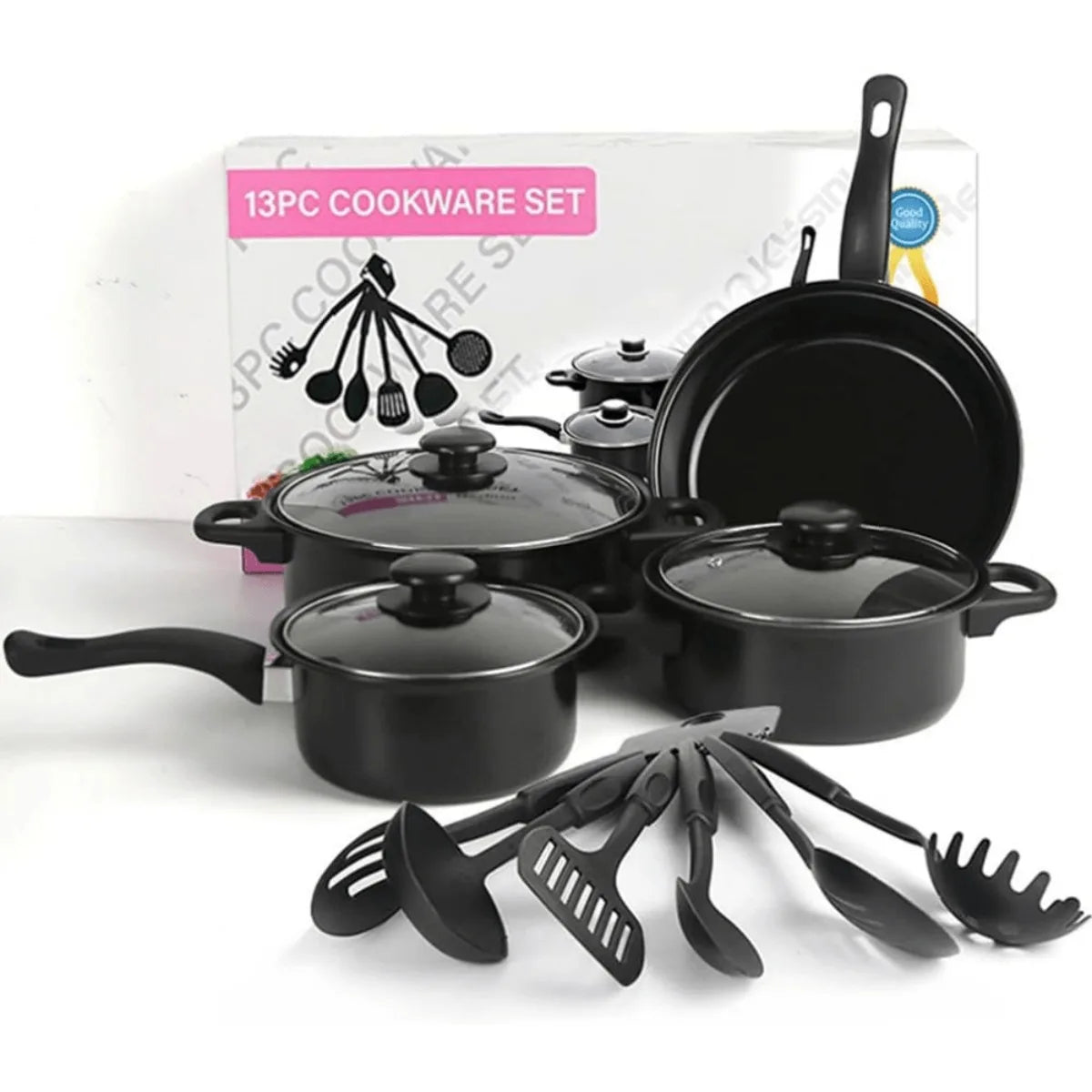 13PCS Non-Stick Pots and Pans Set