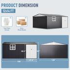 Outdoor Metal Storage Shed with Window