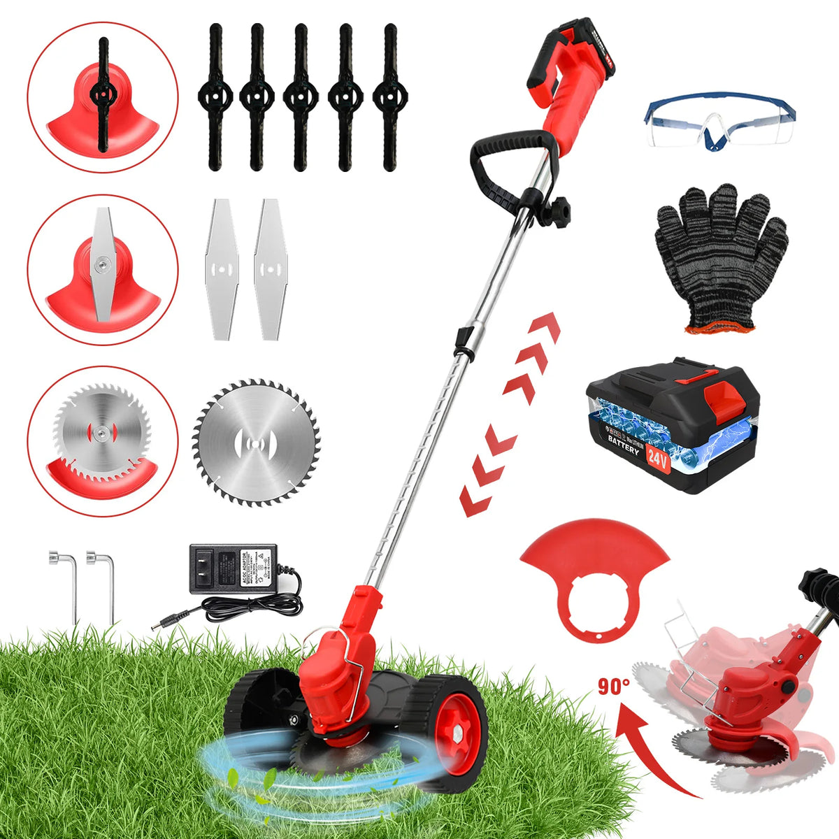 3-in-1 Cordless Grass Trimmer