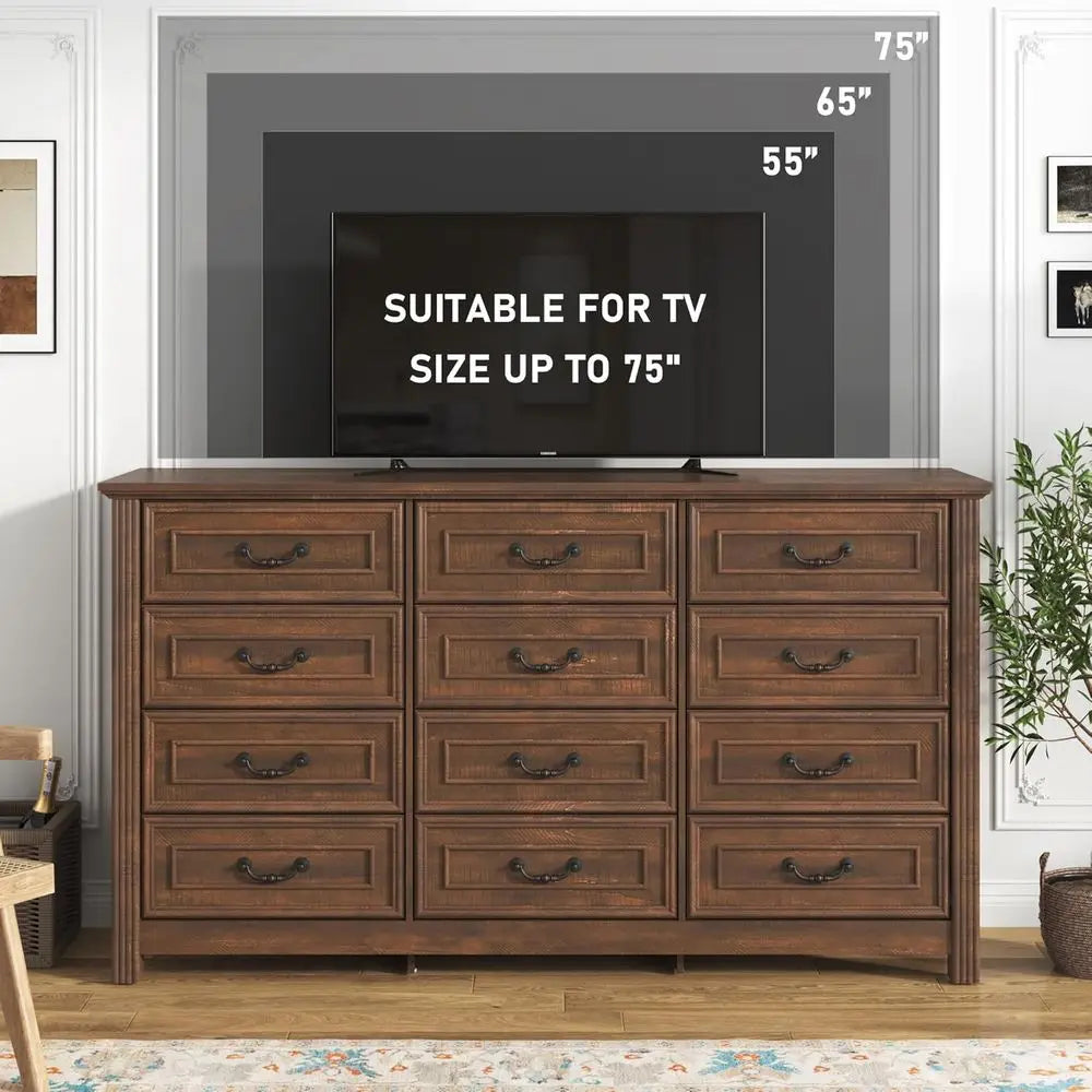 63” Wood Chest with Rustic Handles