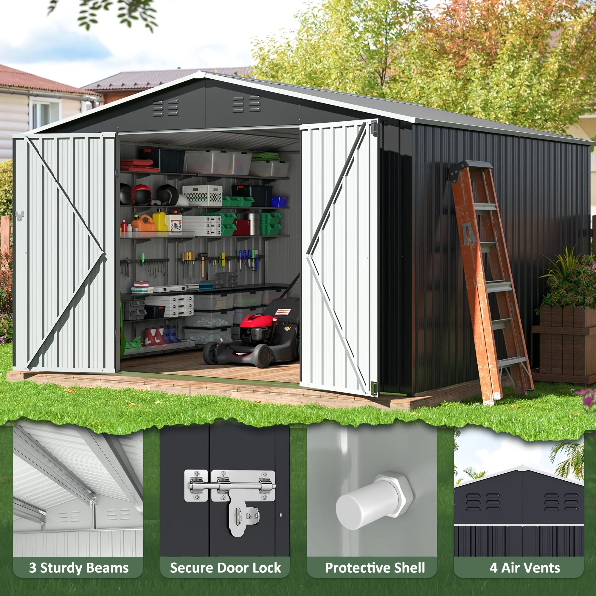 10x10 FT Outdoor Storage Shed