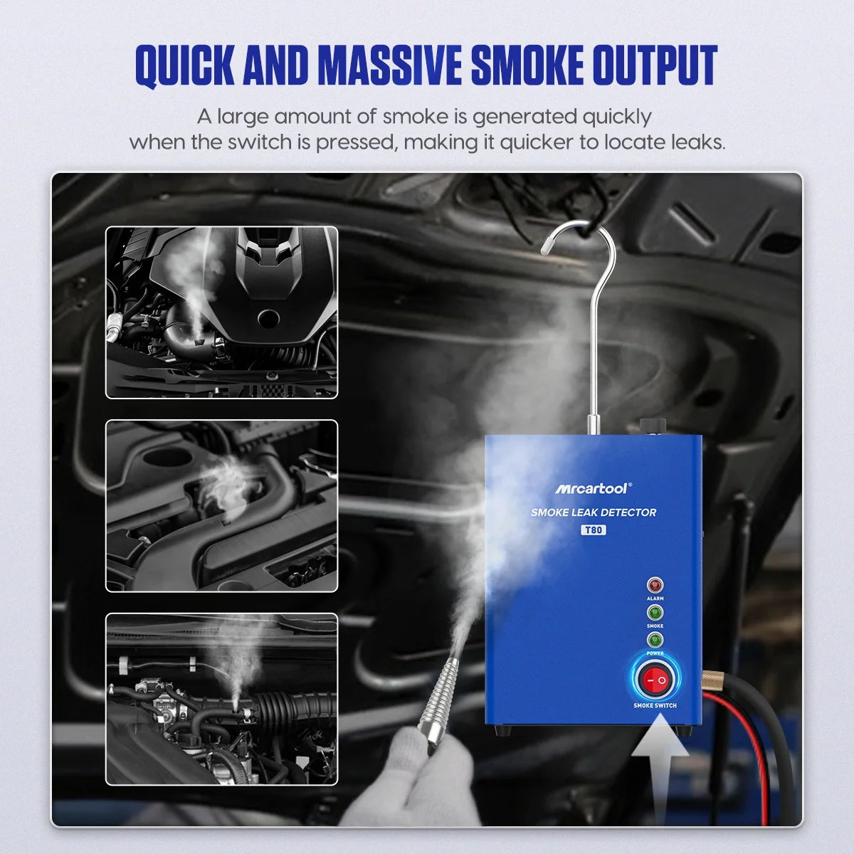 Smoke Machine Leak Detector with Built-in Air Pump