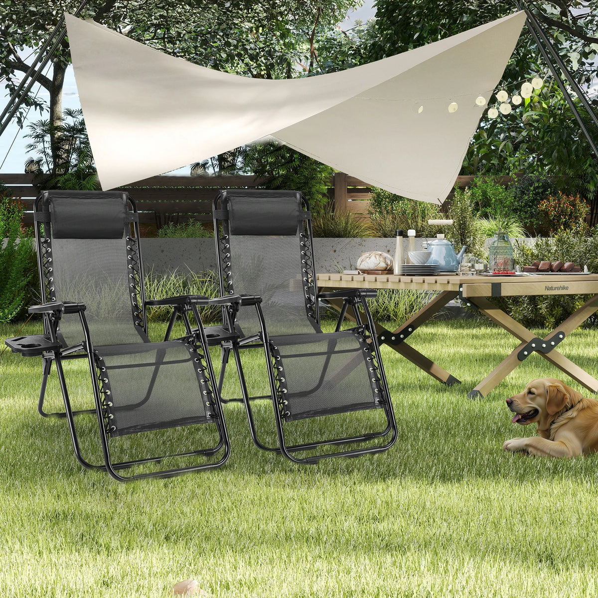 Set Of Two Zero Gravity Recliner Chairs