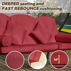 Outdoor Porch Swing with Adjustable Canopy,