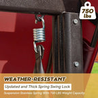 Outdoor Porch Swing with Adjustable Canopy,
