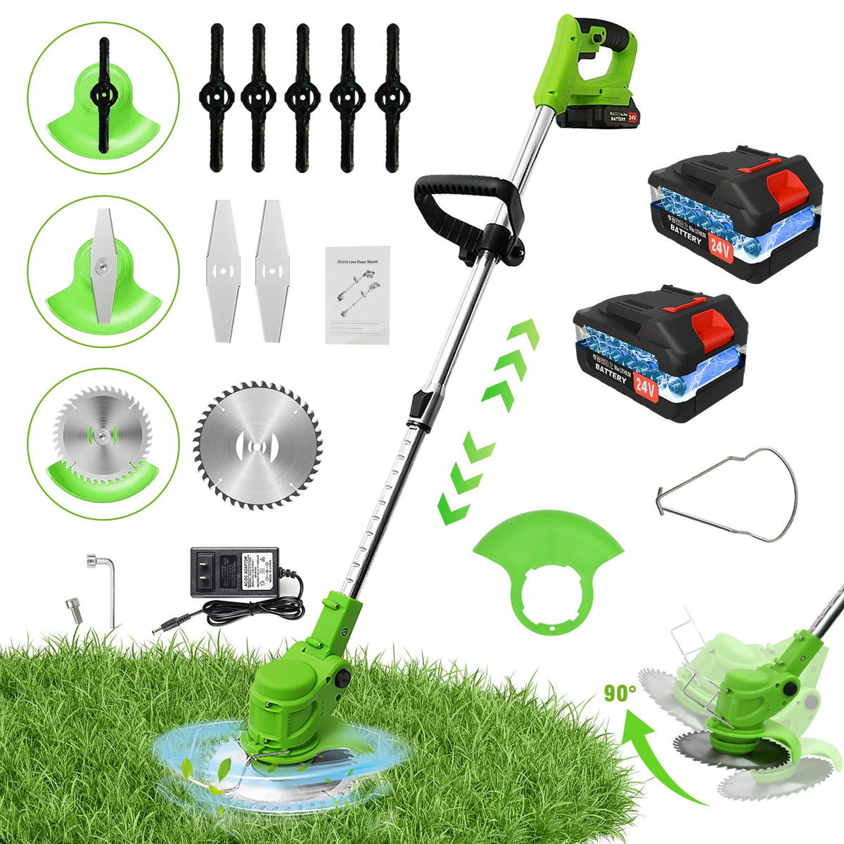 2-in-1 Cordless Weed Trimmer