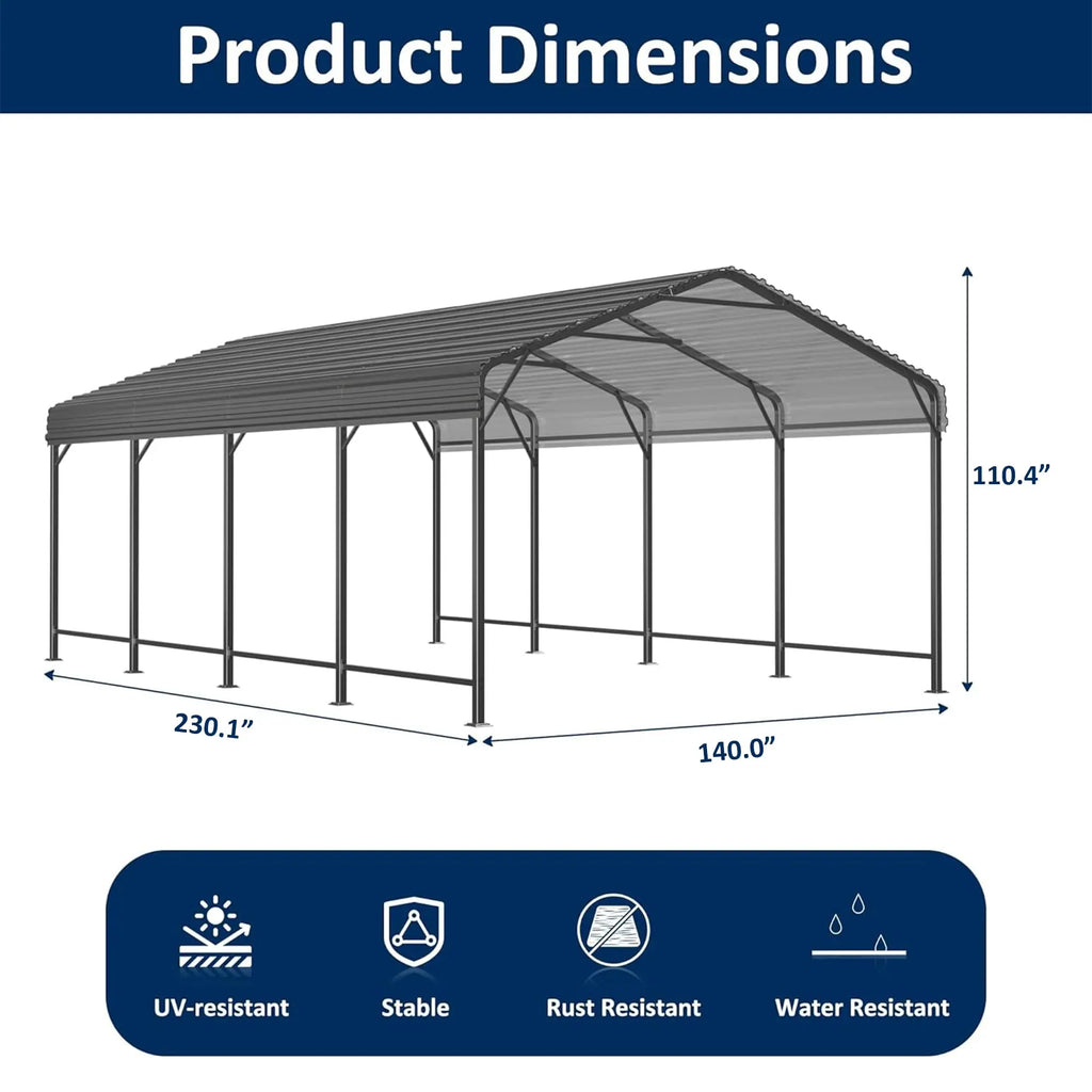 Multi-Size Metal Carport