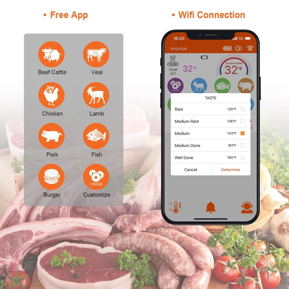 Digital Wireless Meat Thermometer