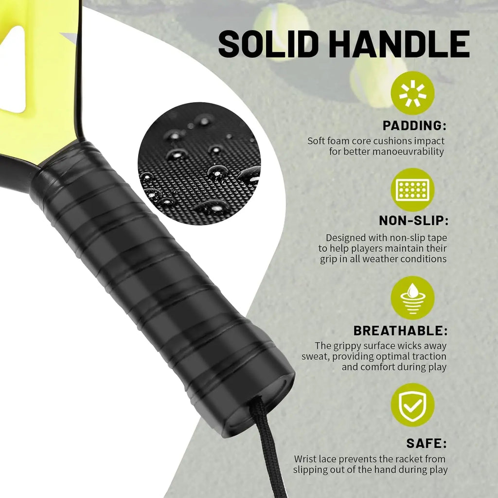 Lightweight Paddle Racket with 3 Tennis Balls
