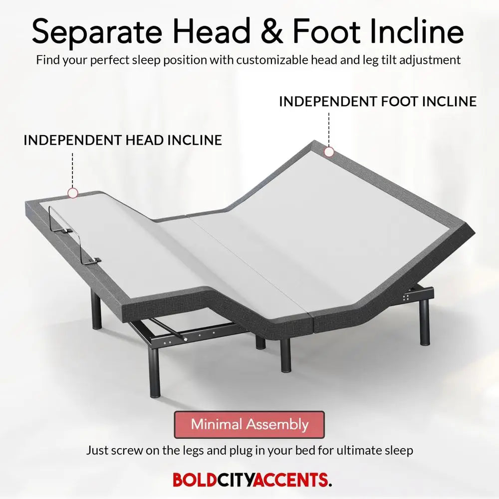 Adjustable Bed Frame with Wireless Remote