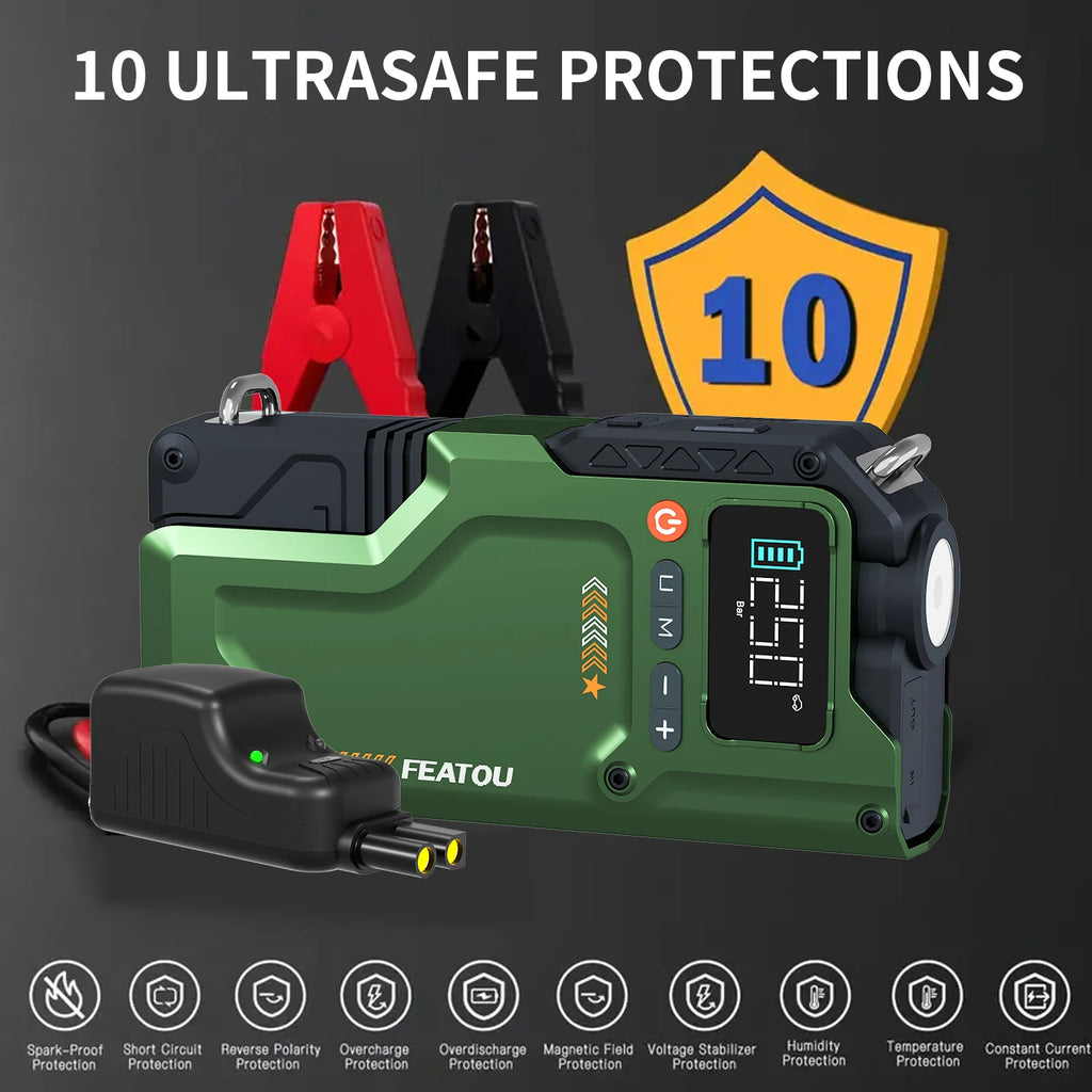 Jump Starter With Air Compressor