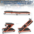 2-in-1 Foldable Garage Creeper Shop Seat