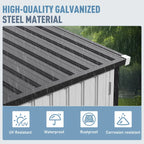 Outdoor Metal Storage Shed with Window