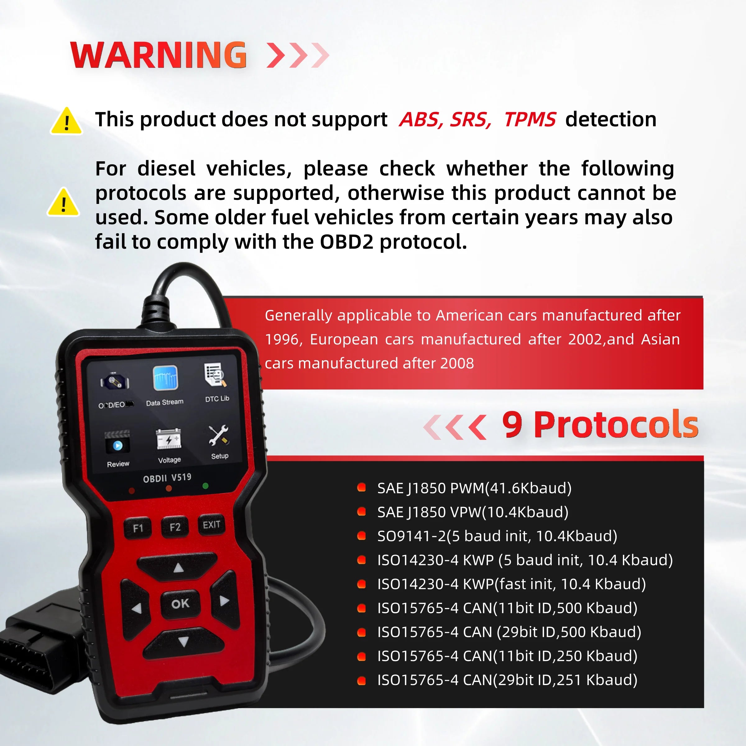 V519 Car Diagnostic Scanner
