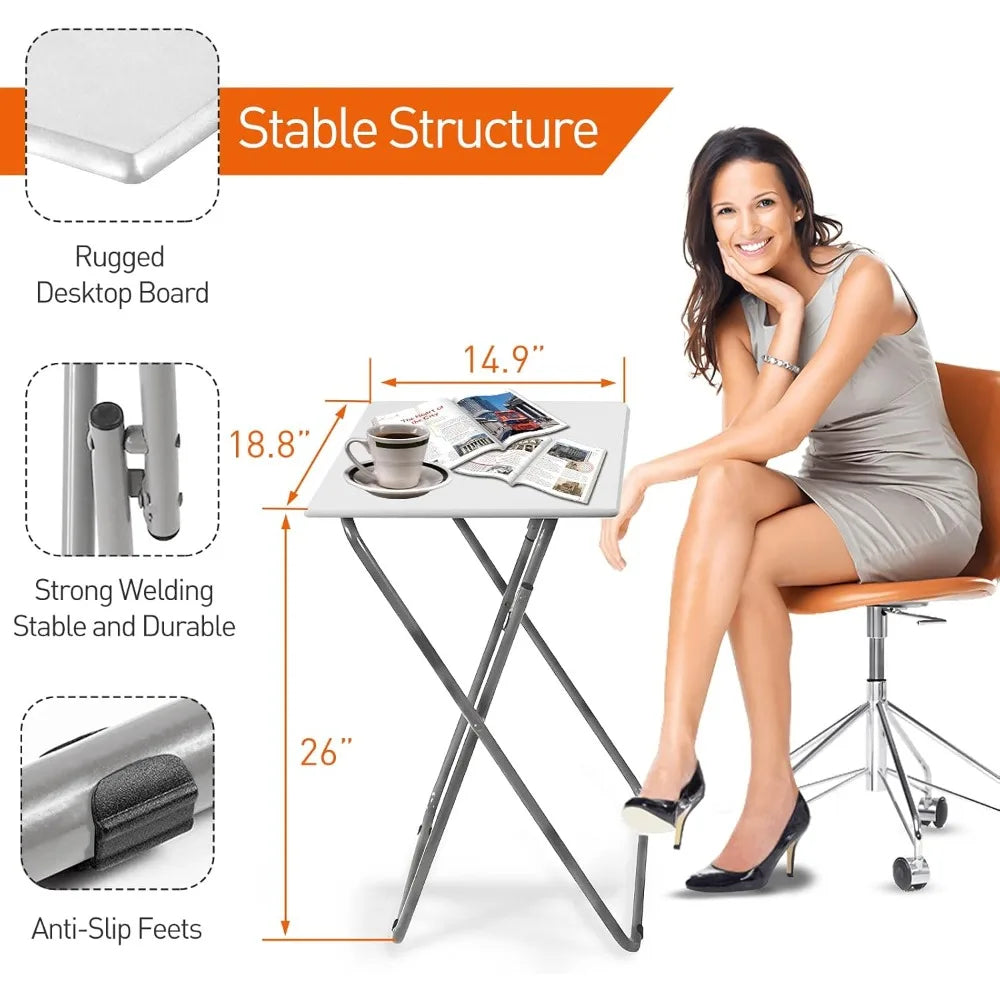 2 pc Folding TV Tray Table