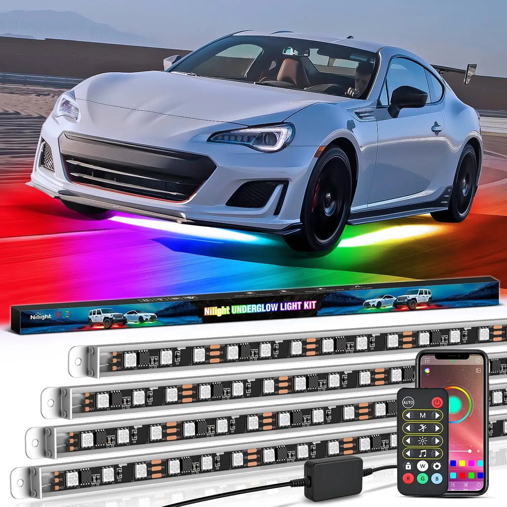 4Pcs  Underglow Neon Accent Strip Lights