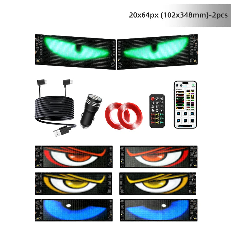 Windshield LED Dynamic Devil Eyes Light