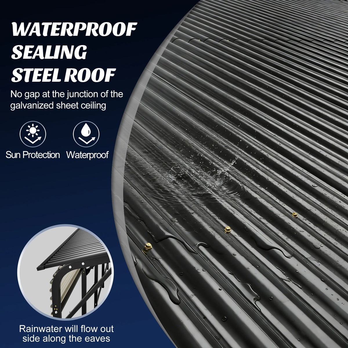 20×20 FT Heavy duty Galvanized Steel Carport