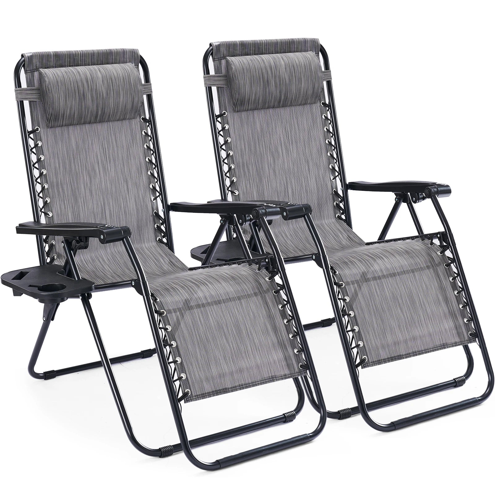 Portable Zero Gravity Recliner Chairs Set of 2 Outdoor