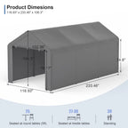 10x20 Heavy Duty Portable Carport
