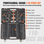 Tap and Die Set 116PCs Metric & SAE