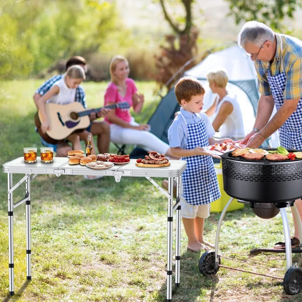 Folding Camping Table with Storage Net