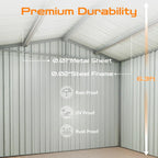 6x4FT Metal Outdoor Storage Shed
