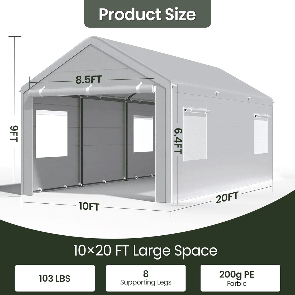 10x20 Ft, Heavy Duty Carport