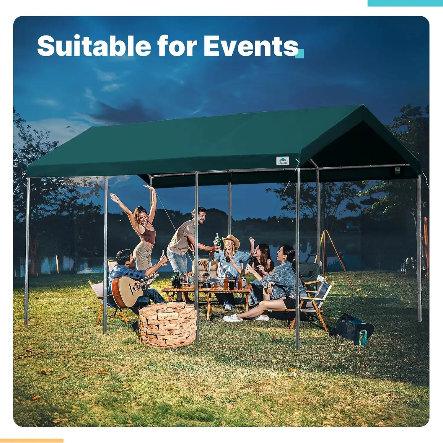 10x20 ft Heavy Duty Carport Canopy