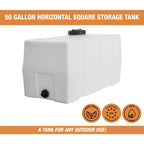 Square Reservoir Water Tank, 50 Gallon