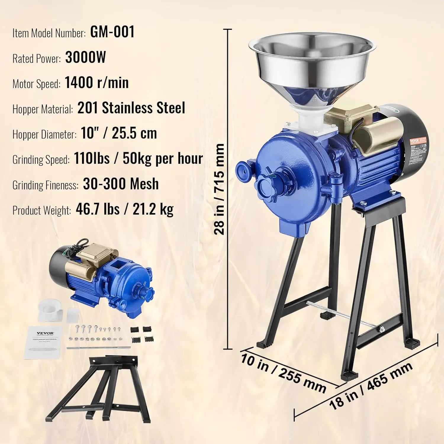 Electric Grain Mill Grinder
