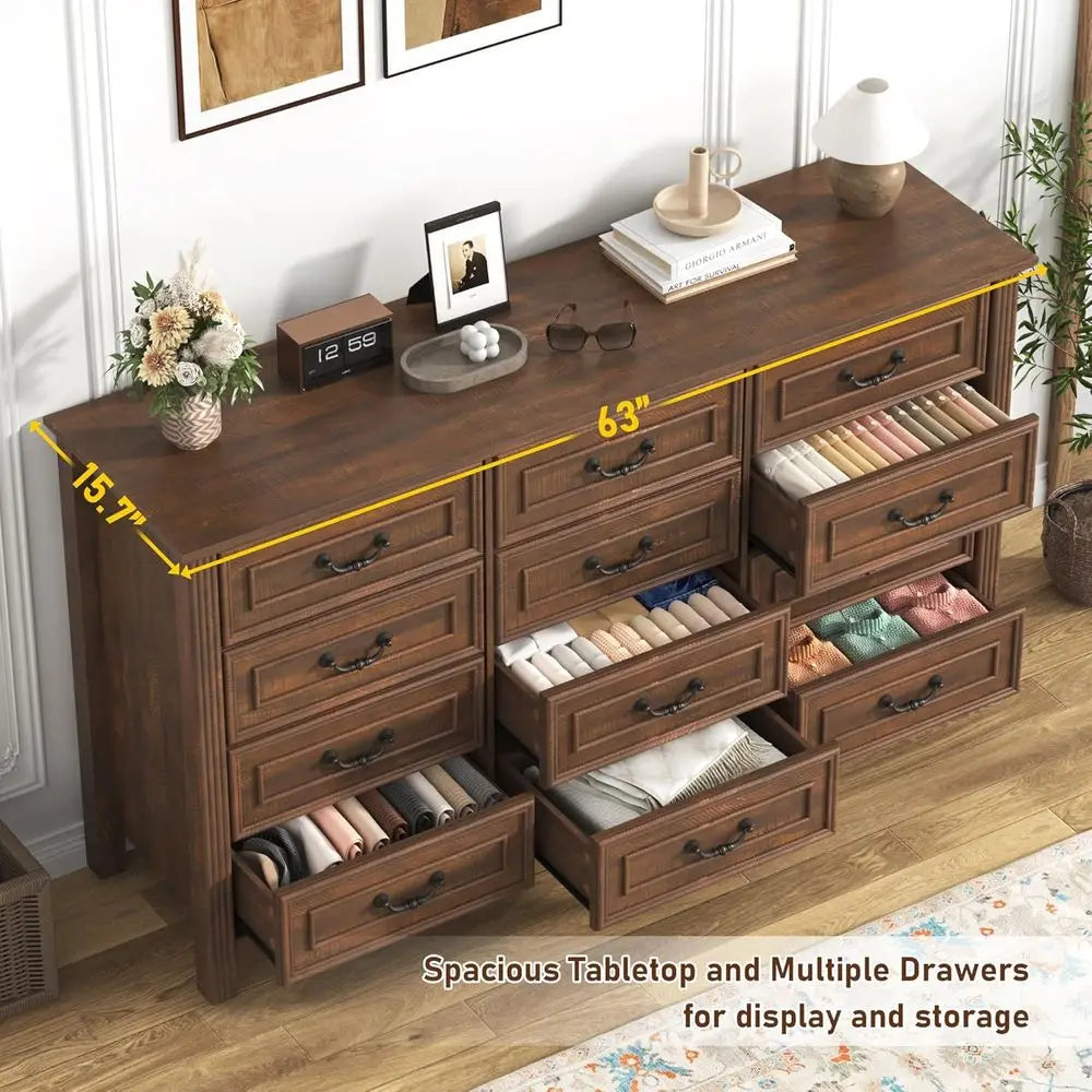 63” Wood Chest with Rustic Handles
